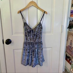 LA Hearts Blue Gray Romper Size XS